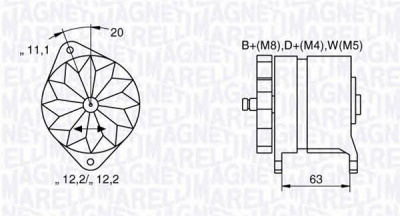 MAGNETI MARELLI 063534690480 -  Генератор